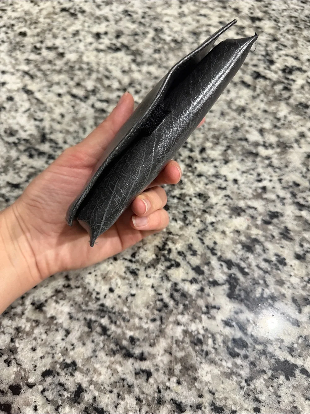 N/A black leather